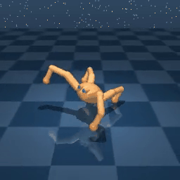 Quadruped flip animation